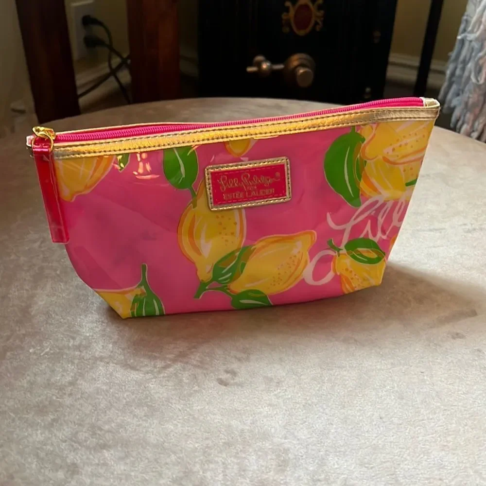 Ester Lauder *Lily Pulitzer* Lemons PVC Cosmetic Case EUC